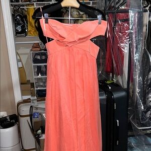 JAYGODFREY Strapless Coral Dress